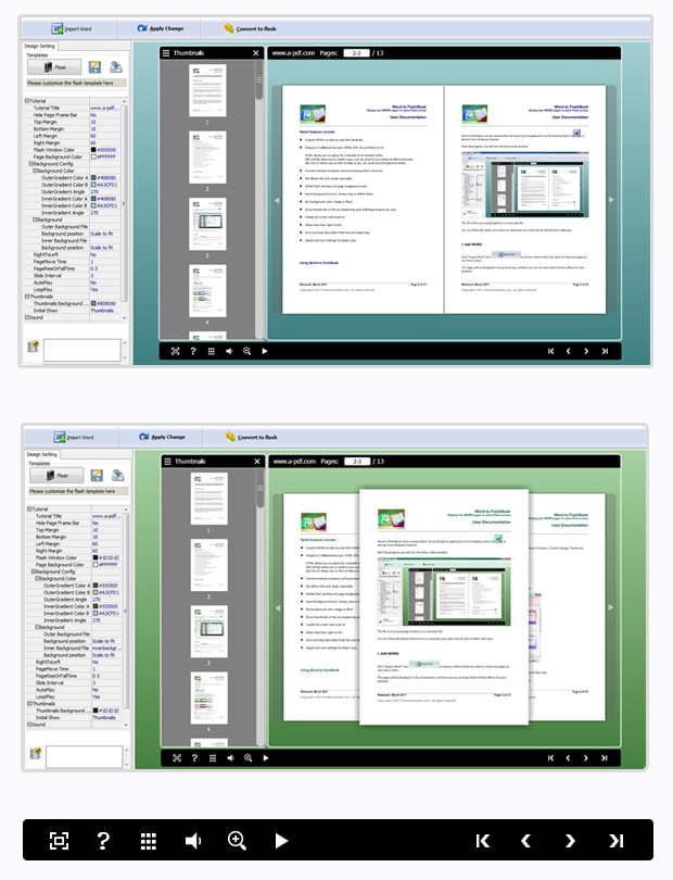 Convert Microsoft Word (DOC,DOCX) to digital flash books